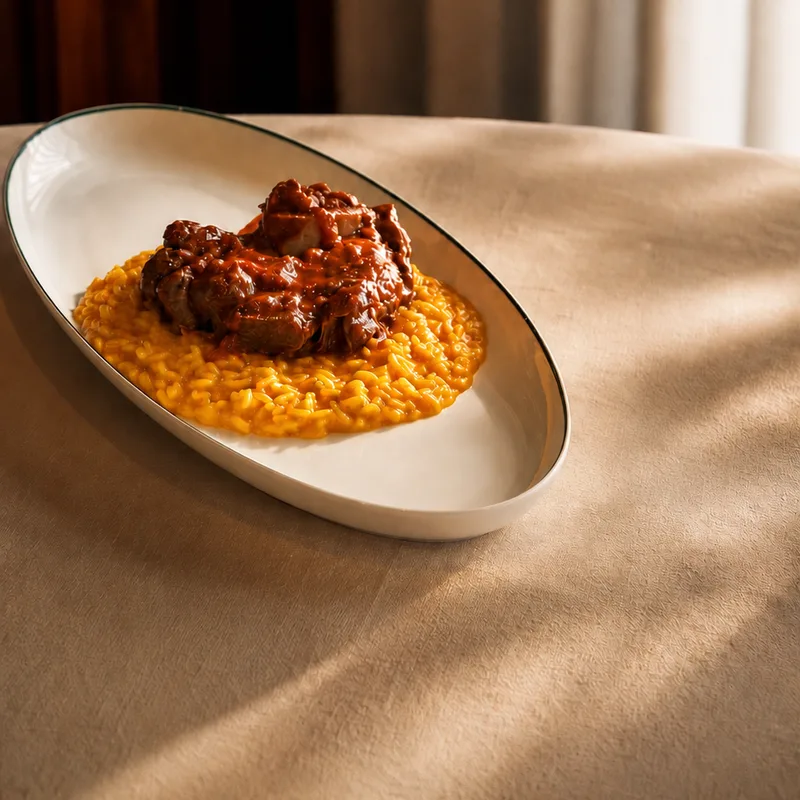 Ossobuco e risotto giallo