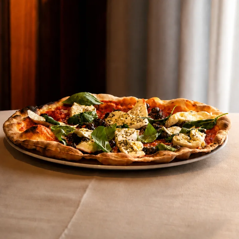 Pizza dal forno a legna